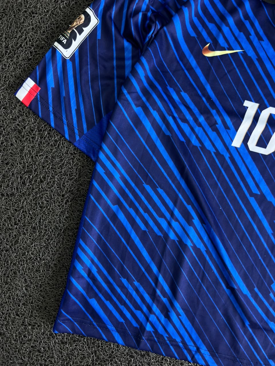 Nike France #10 Mbappé Blue Home Football Jersey – Five Sleeve Collared Edition
