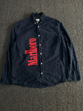 Thrift H&M Marlboro Graphic Button-Up Shirt