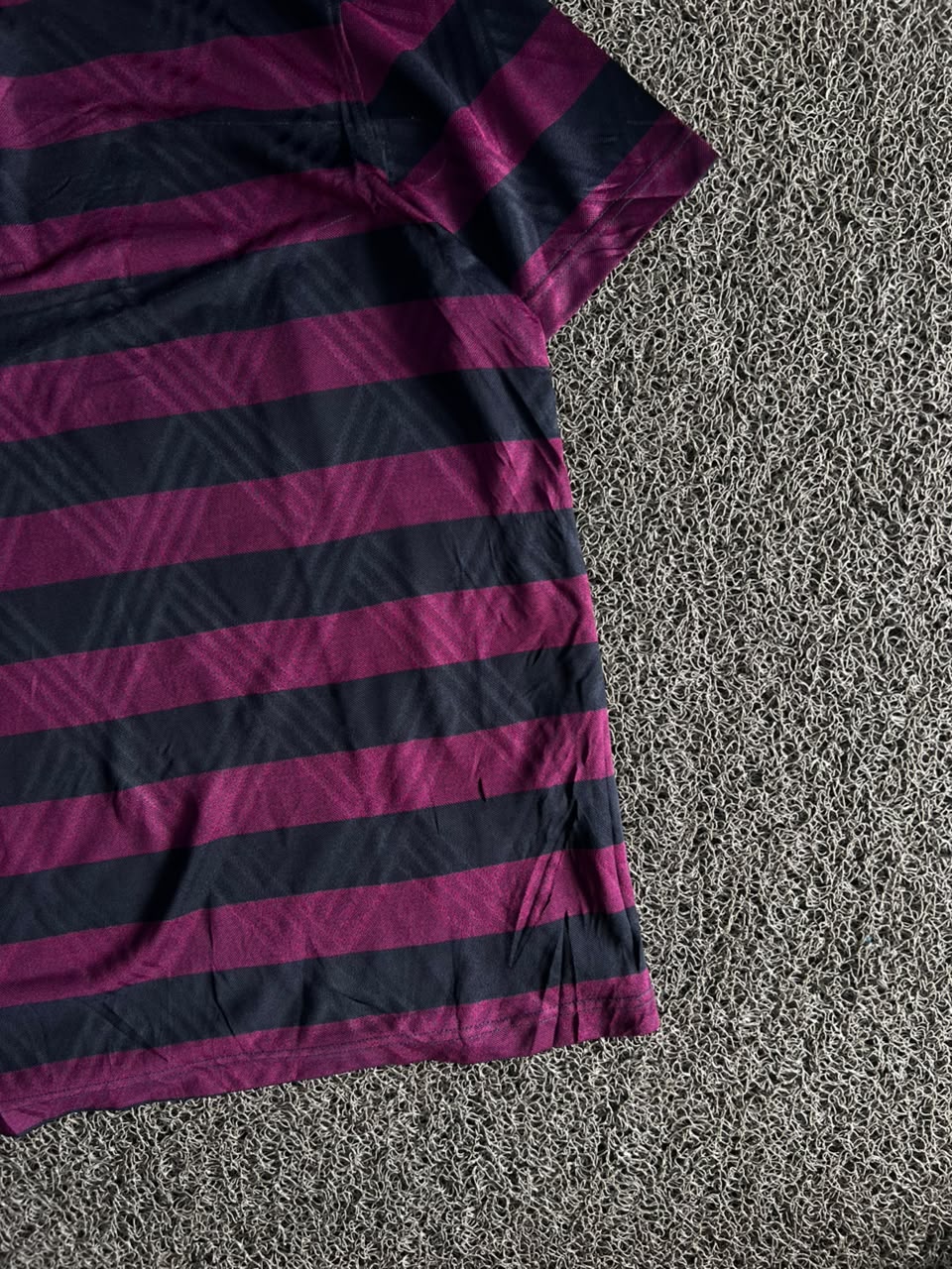 Vintage JR Wallace Striped Polo T-Shirt