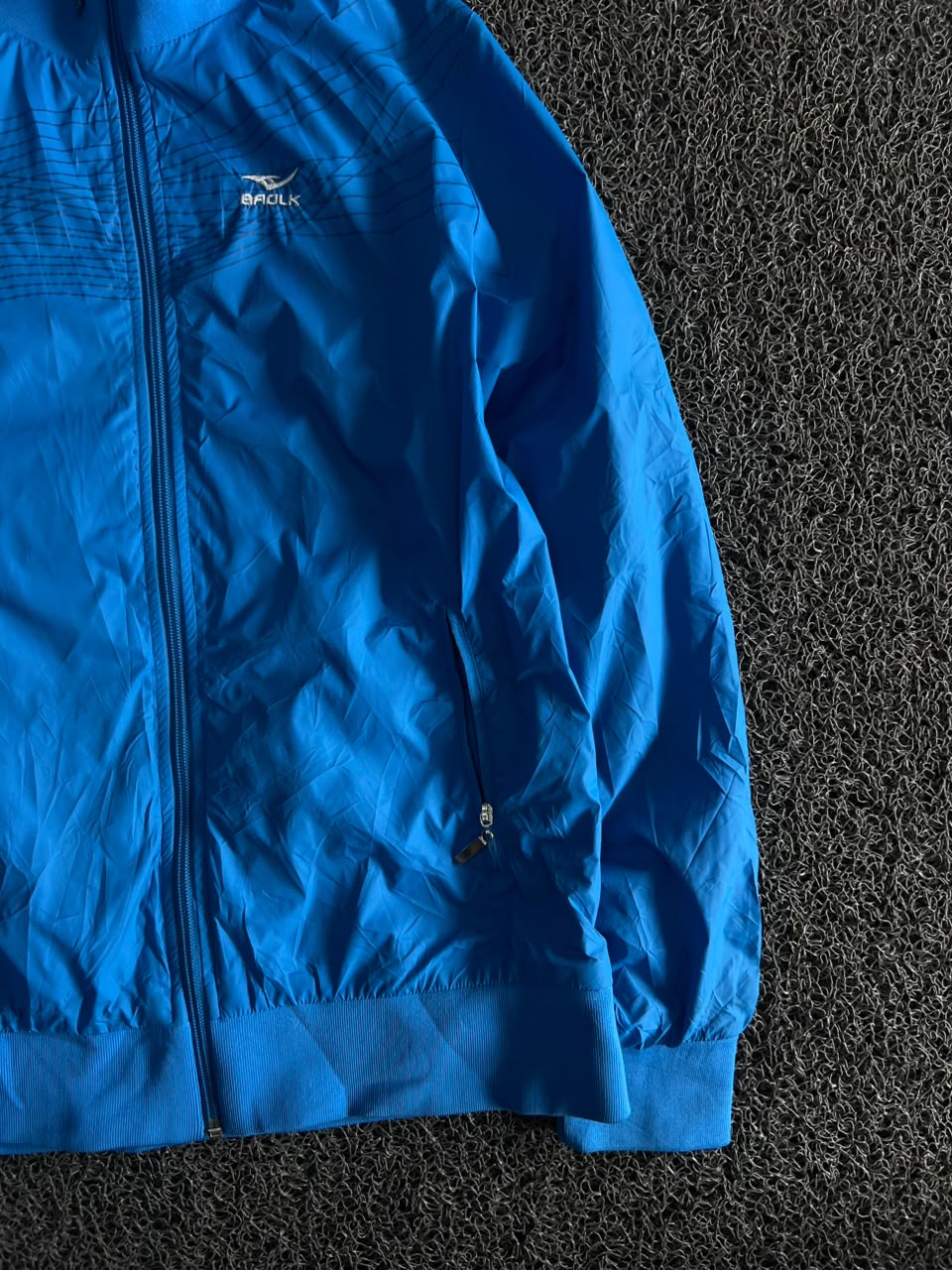Blue Lightweight Track Jacket – Full Zip Sports Windbreaker