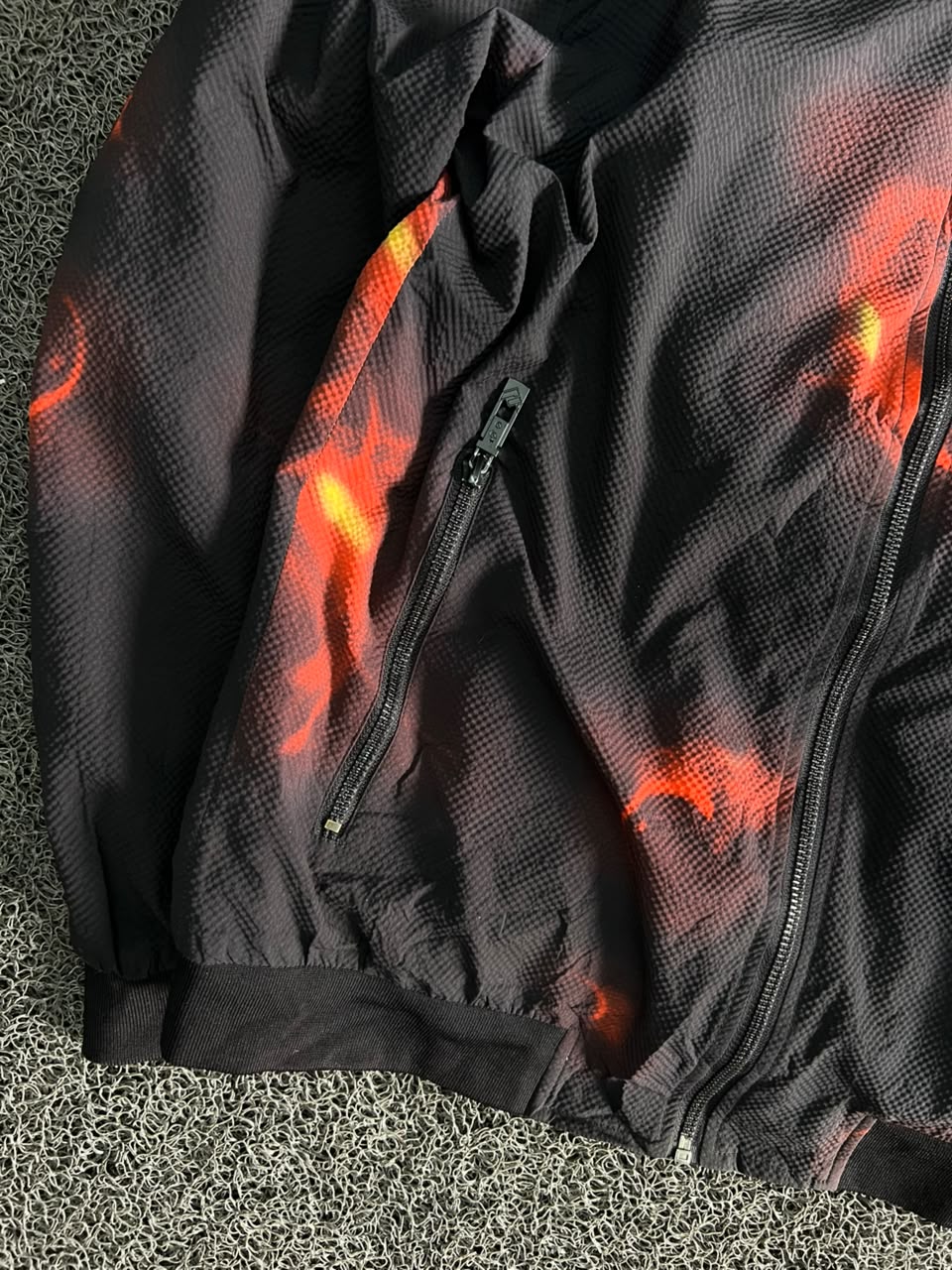 Ember Print Bomber Jacket – Premium Textured Zip-Up