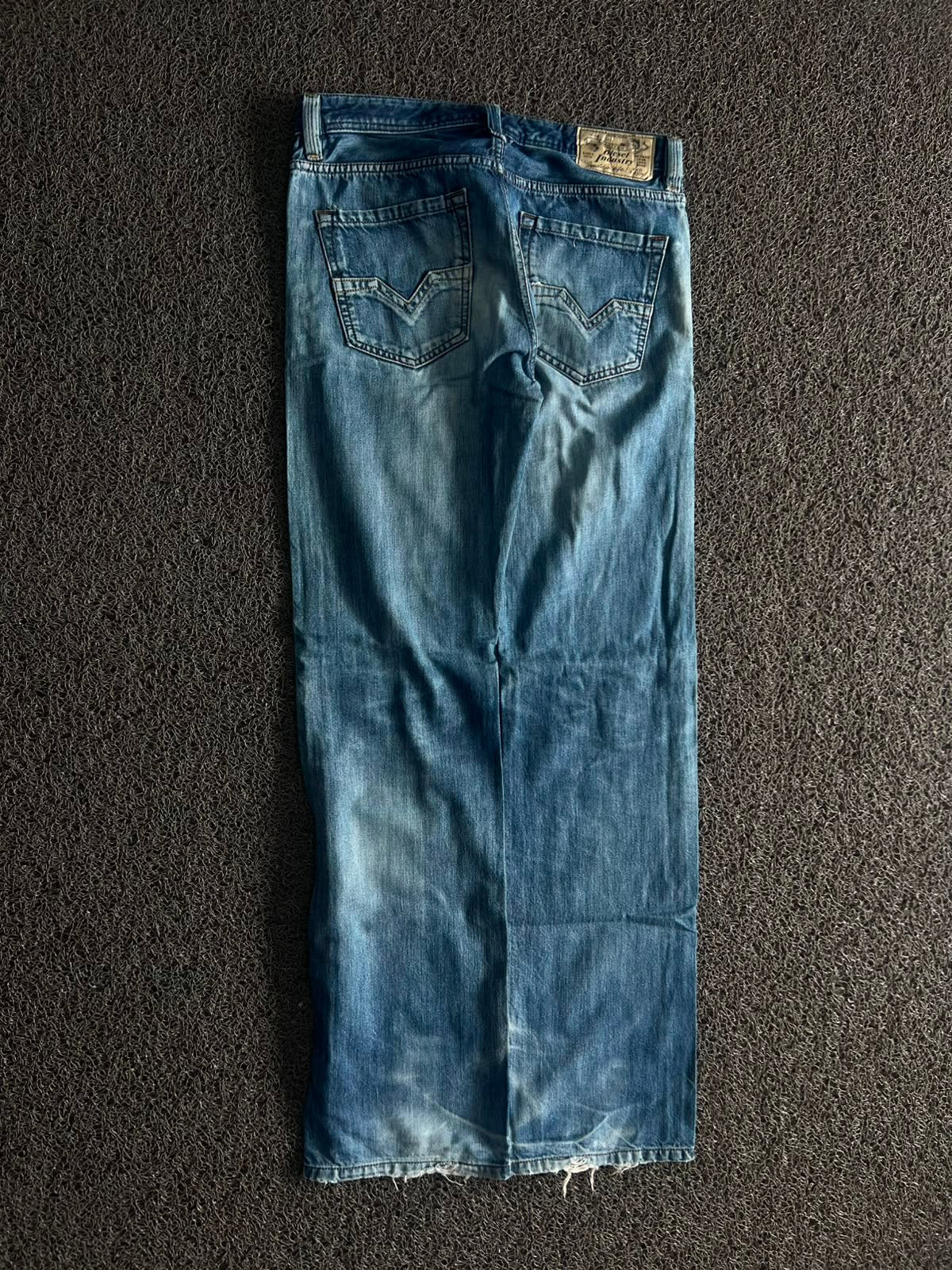 Diesel Distressed Blue Wide Leg Denim Jeans ⚠️ Small Damage
