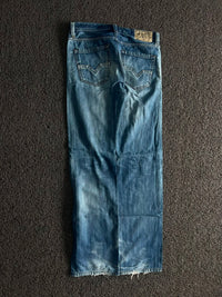 Diesel Distressed Blue Wide Leg Denim Jeans ⚠️ Small Damage