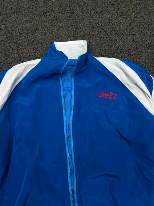 Vintage Blue & White Colorblock Windbreaker Jacket| ⚠️ No Zip