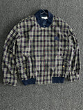 Vintage Plaid Bomber Jacket – Check Lightweight Zip-Up Jacket