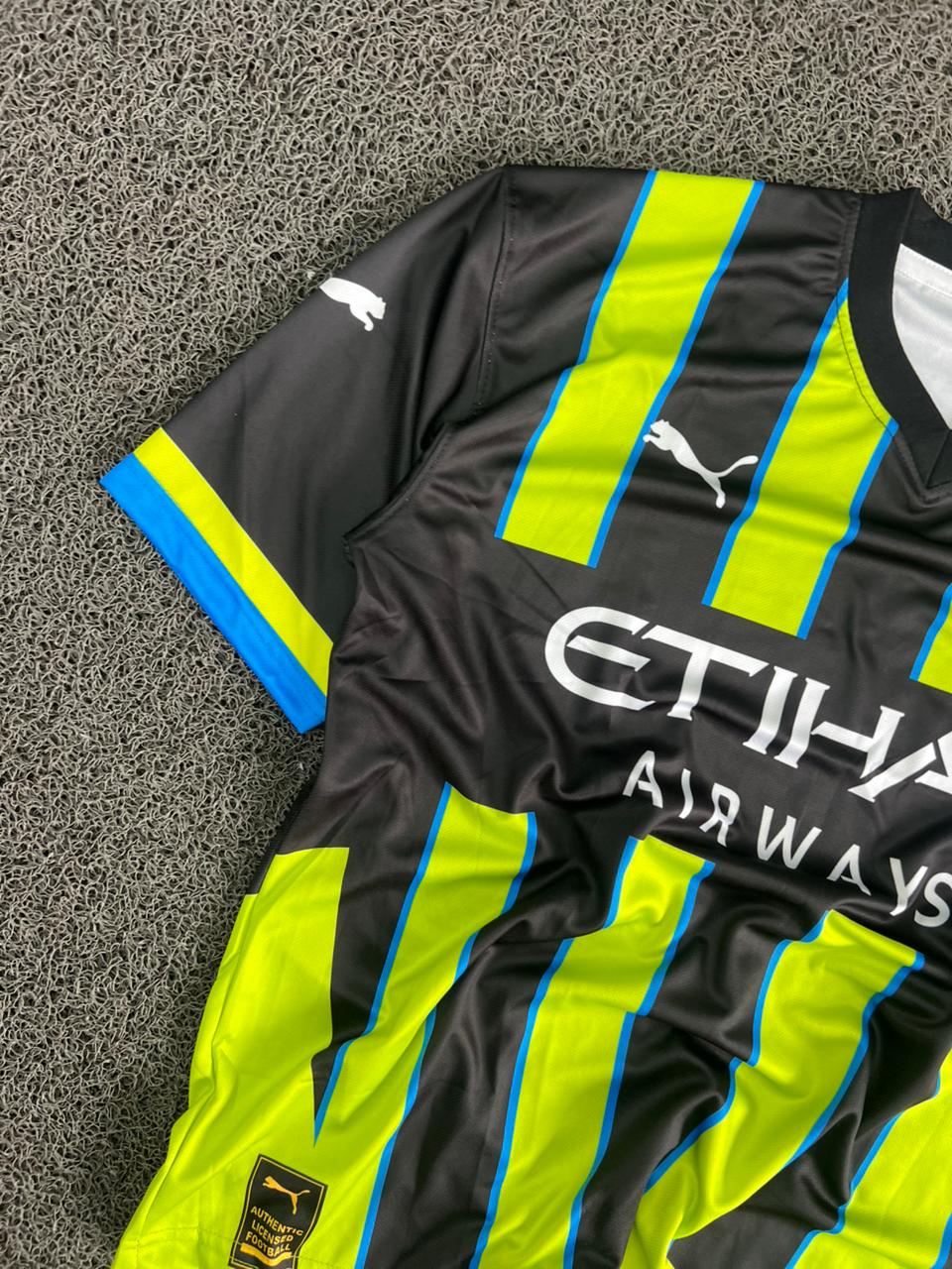 Manchester City Black & Neon Green Special Edition Five Sleeve Jersey – Foden 47