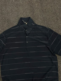 Vintage Striped Embroidered Polo T-Shirt