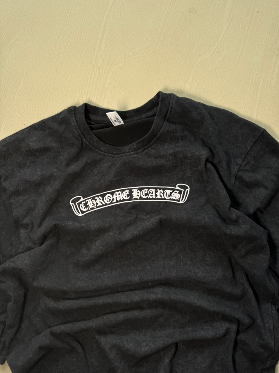 Chrome Hearts Horseshoe Logo Oversized Black T-Shirt