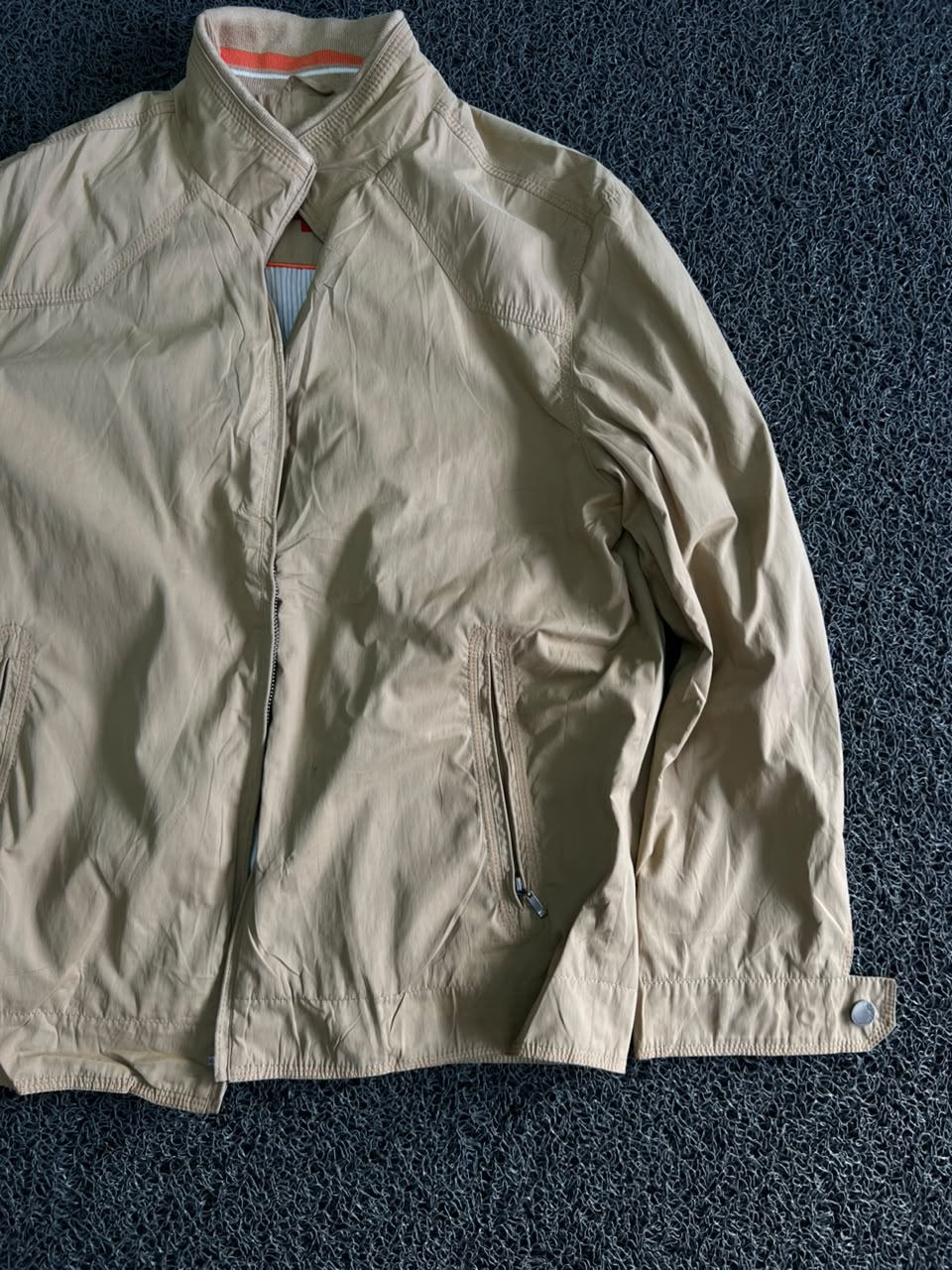Vintage Beige Lightweight Utility Jacket ⚠️ No Zip