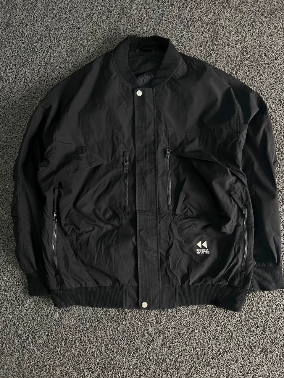 Utility Bomber Jacket – Multi Pocket Zip-Up Streetwear Windbreaker