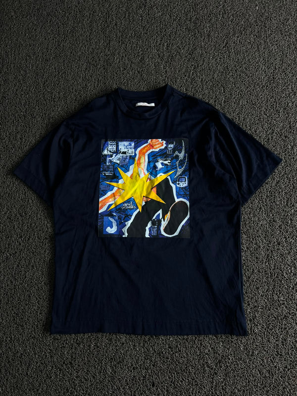 Abstract Graphic Print Oversized Cotton T-Shirt