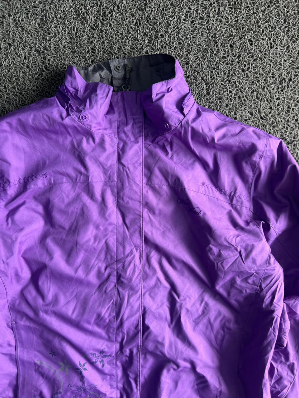 Purple Floral Lightweight Windbreaker Jacket