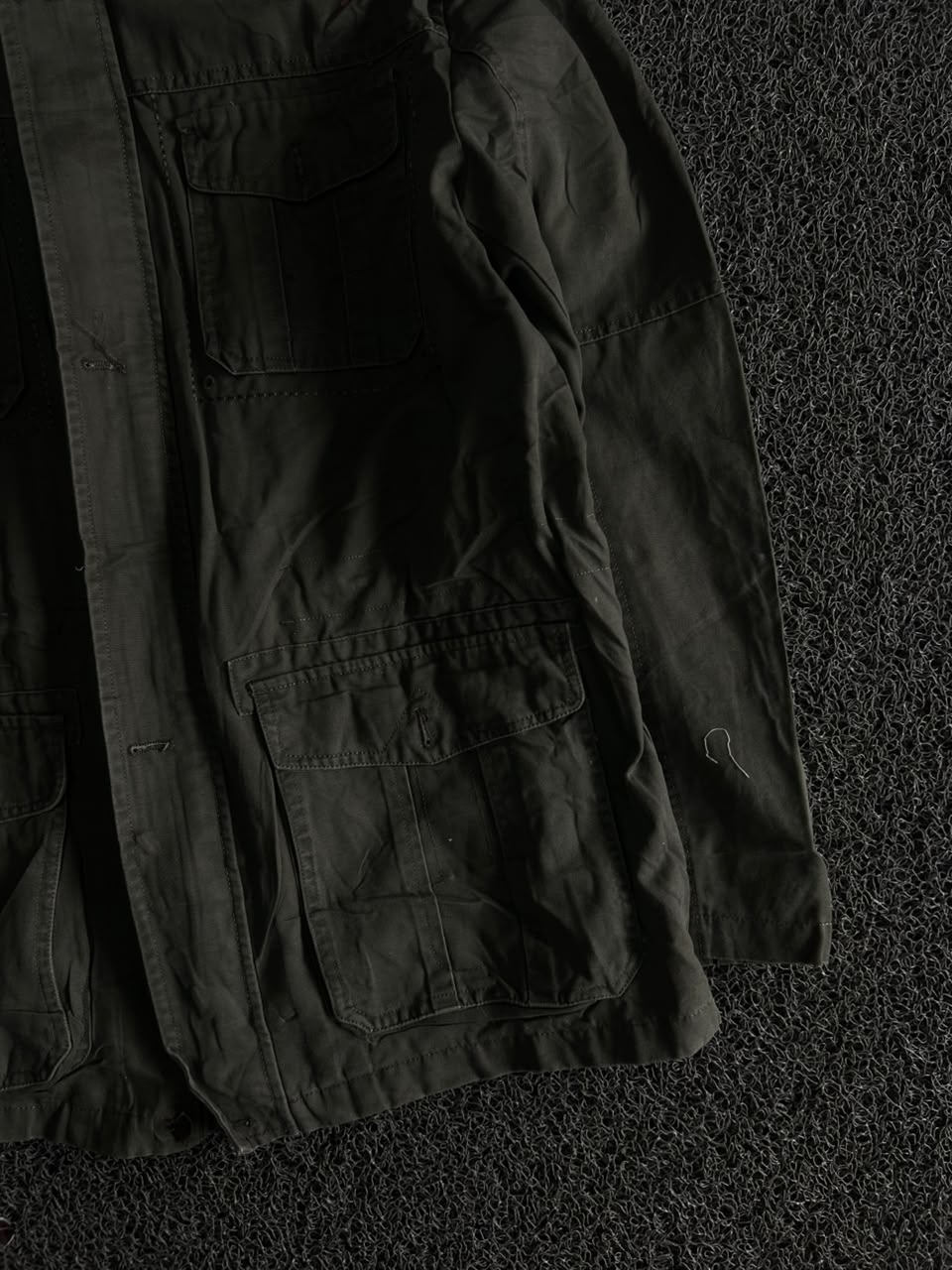 Vintage Hooded Utility Field Jacket – Multi Pocket Military Style