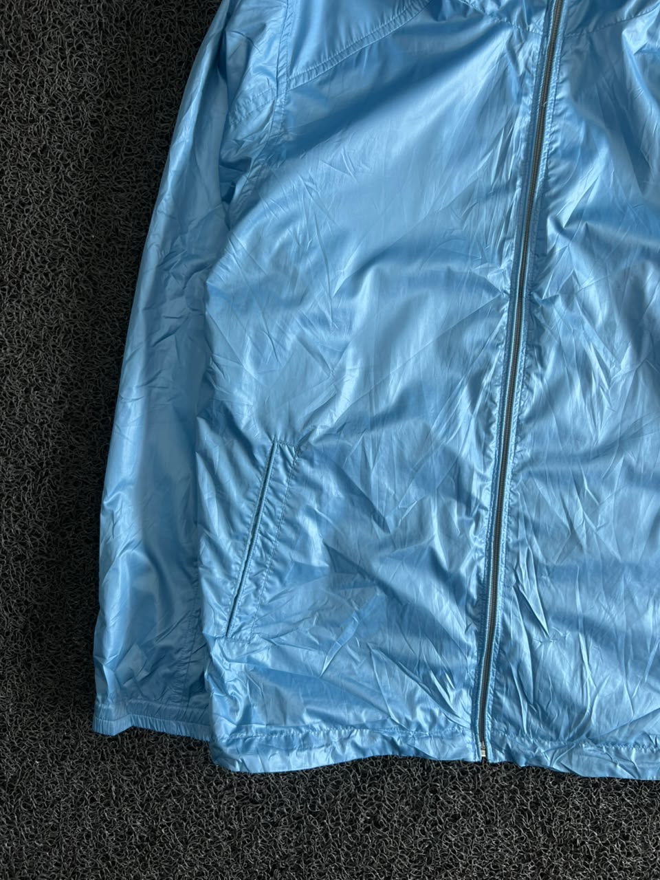 Sky Blue Lightweight Hooded Windbreaker Jacket