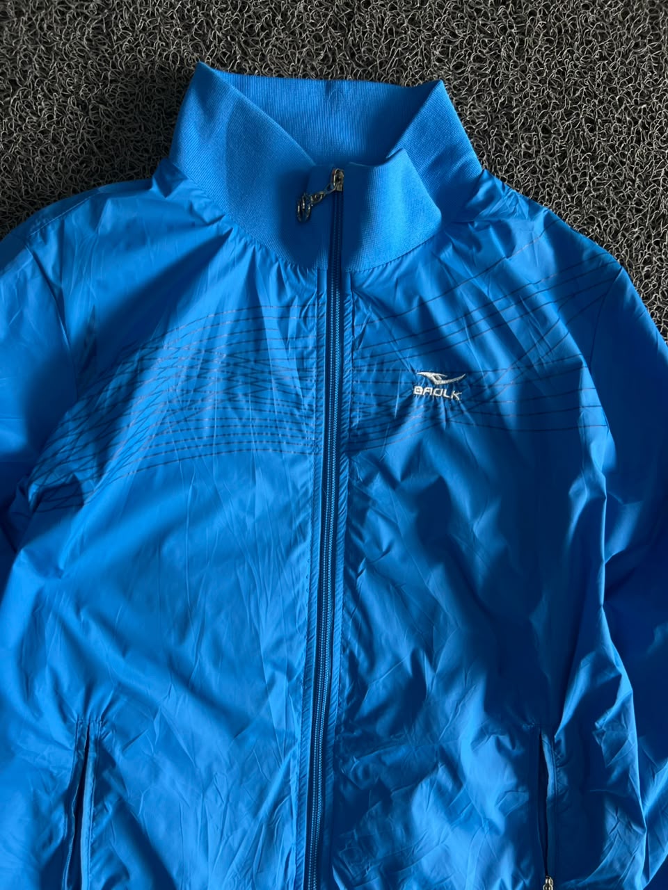 Blue Lightweight Track Jacket – Full Zip Sports Windbreaker